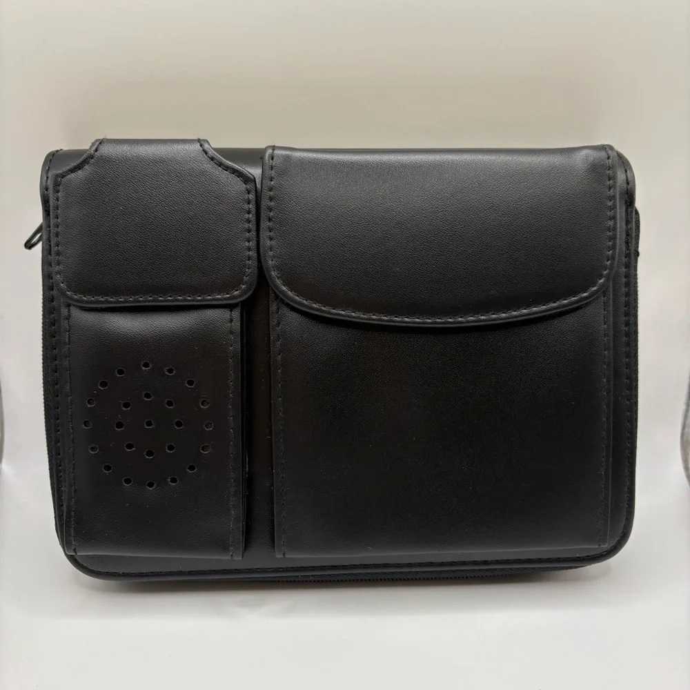 River Ridge Personal & Business Black Leather Organizer